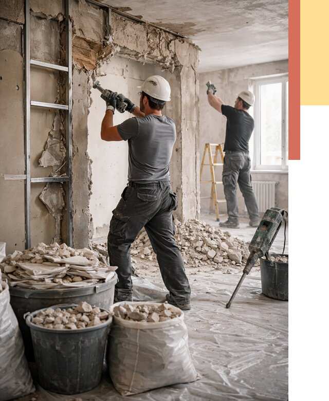 Демонтажные работы в Ступино от 2806 руб. — услуги и цена под ключ | ОТДЕЛОЧНИК-Стп