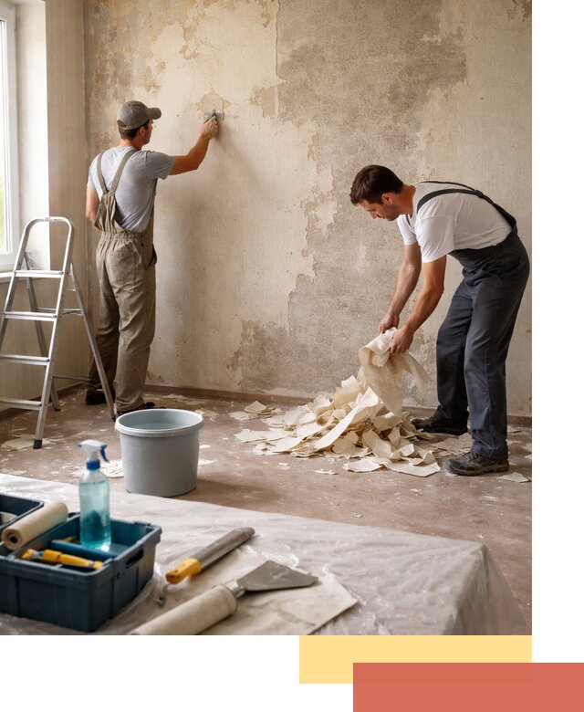 Снятие старых обоев в Ступино быстро и качественно