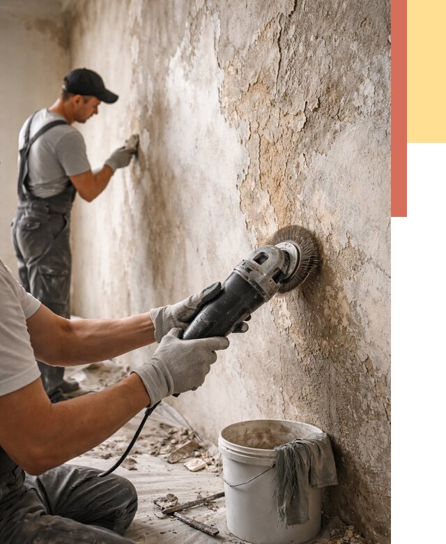 Снятие и удаление краски со стен в Ступино от 2183 руб. — ОТДЕЛОЧНИК-Стп