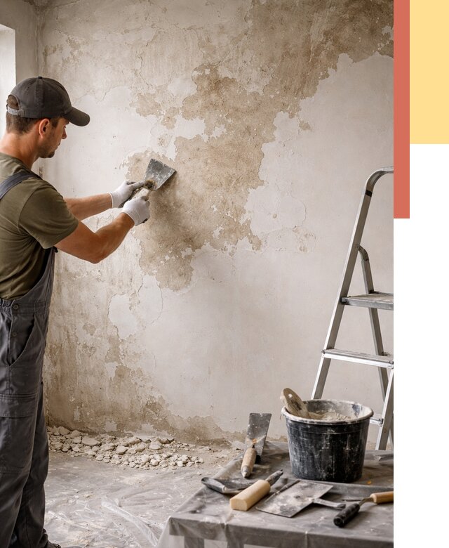 Снятие старой шпаклевки в Ступино от 1923 руб. — быстро и недорого | ОТДЕЛОЧНИК-Стп