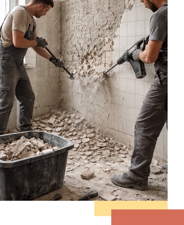 Демонтаж плитки со стен в Ступино быстро и аккуратно