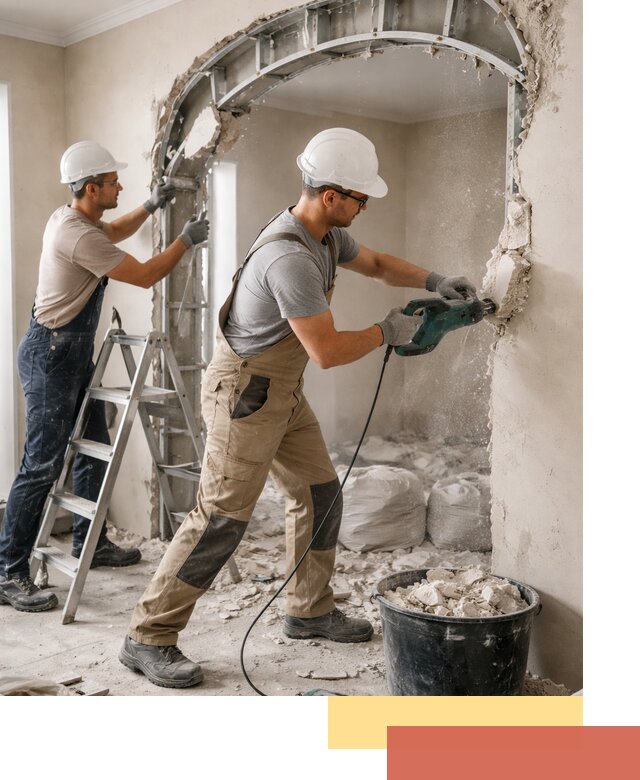 Демонтаж гипсокартонной арки в Ступино быстро и аккуратно