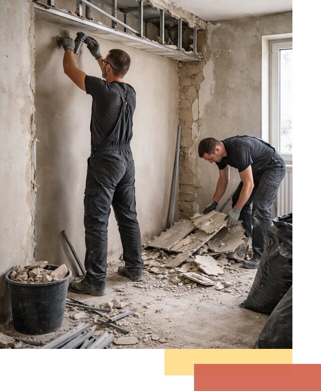 Демонтаж короба из гипсокартона в Ступино быстро и аккуратно