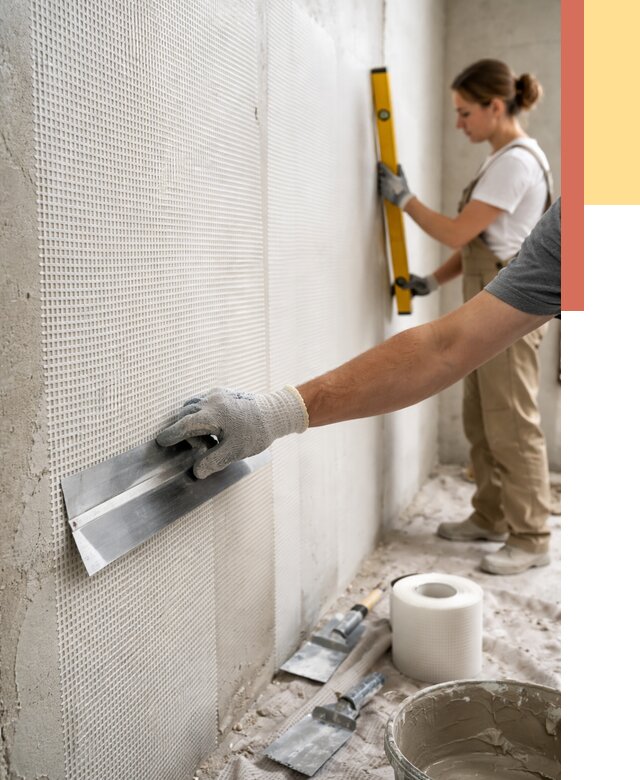 Армирование стен стеклосеткой в Ступино от 3326 руб. под ключ | ОТДЕЛОЧНИК-Стп