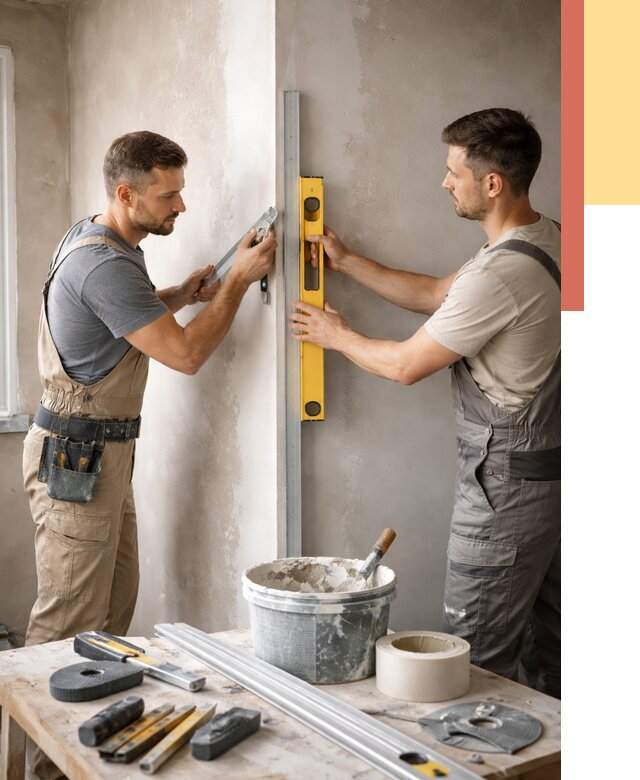 Выведение углов стен в Ступино от 1923 руб. быстро и недорого | ОТДЕЛОЧНИК-Стп