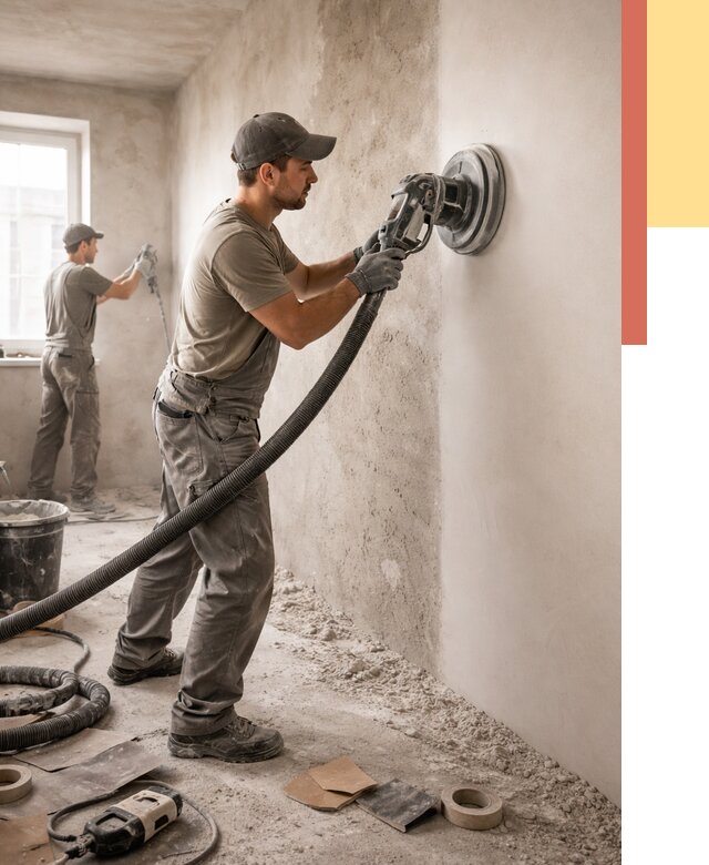 Шлифовка стен в Ступино от 1247 руб/м2 — быстро и недорого | ОТДЕЛОЧНИК-Стп