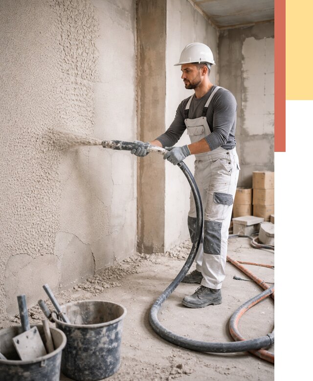 Машинная штукатурка стен в Ступино под ключ от 6756 руб./м2 | ОТДЕЛОЧНИК-Стп