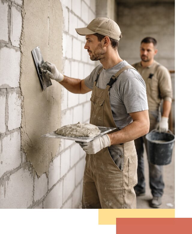 Штукатурка стен из газобетона в Ступино под ключ