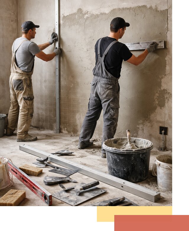 Профессиональная штукатурка стен под плитку в Ступино