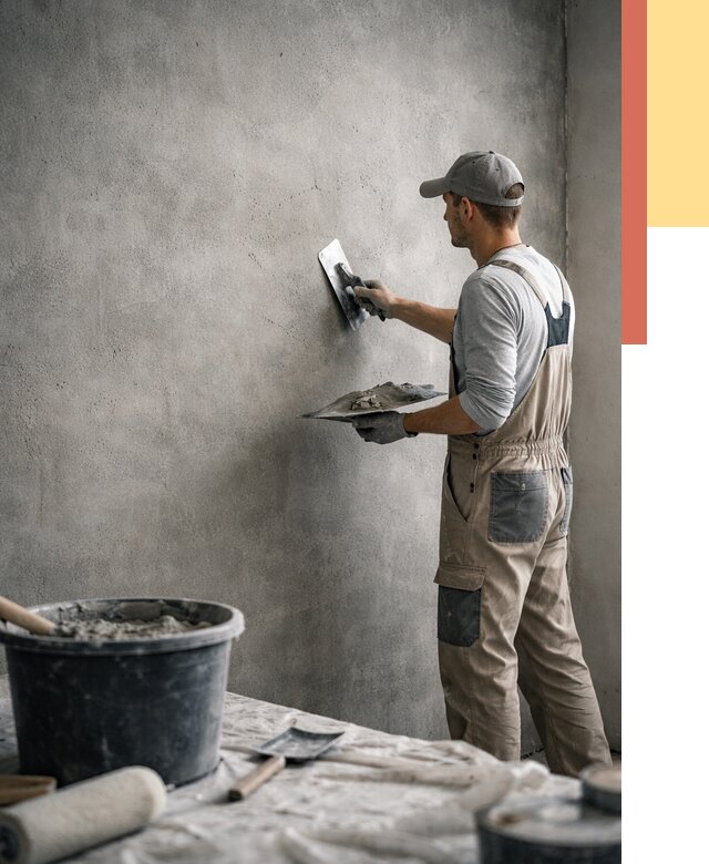 Декоративная штукатурка под бетон в Ступино от 2599 руб./м² — нанесение под ключ | ОТДЕЛОЧНИК-Стп