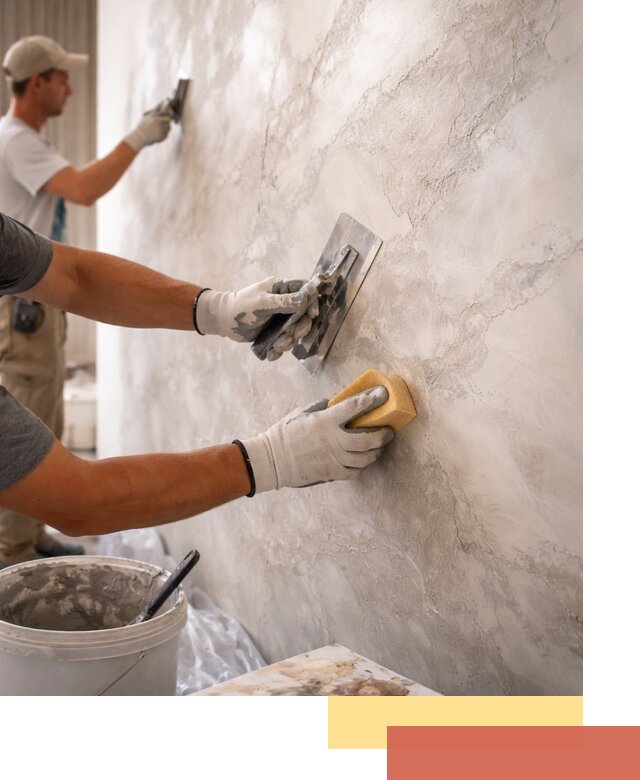 Декоративная штукатурка под мрамор в Ступино для стен и потолков