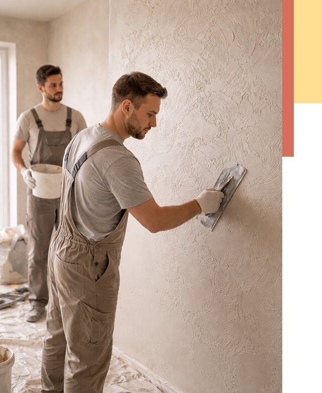 Фактурная штукатурка стен в Ступино от 4365 руб./м² — заказать под ключ | ОТДЕЛОЧНИК-Стп