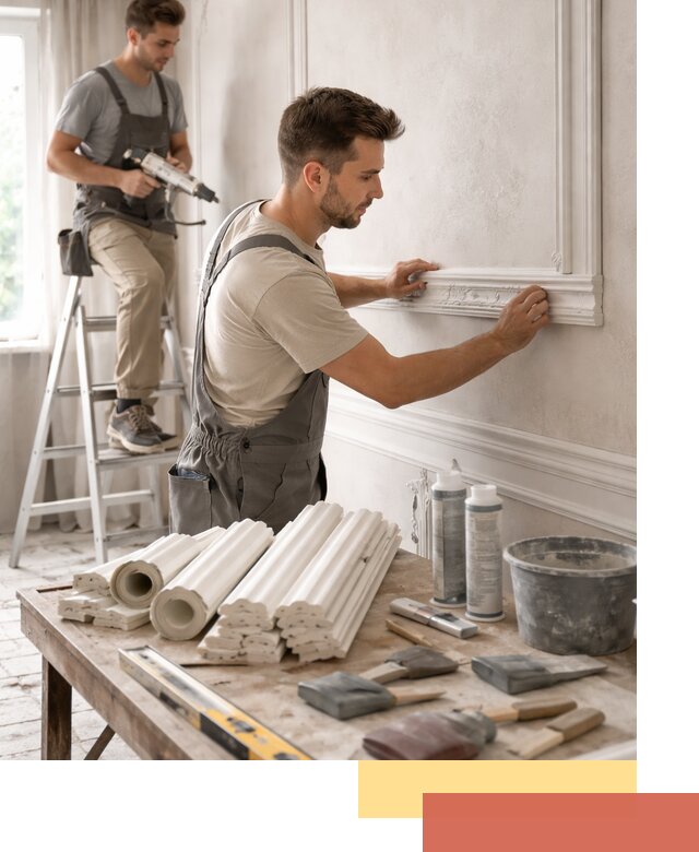 Монтаж лепнины на стены в Ступино профессионально и качественно