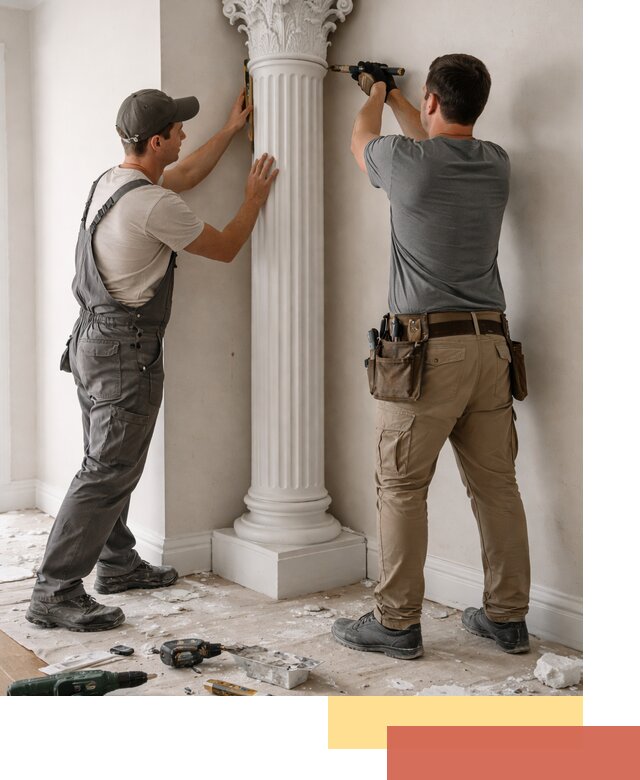 Установка декоративных колонн в Ступино под ключ