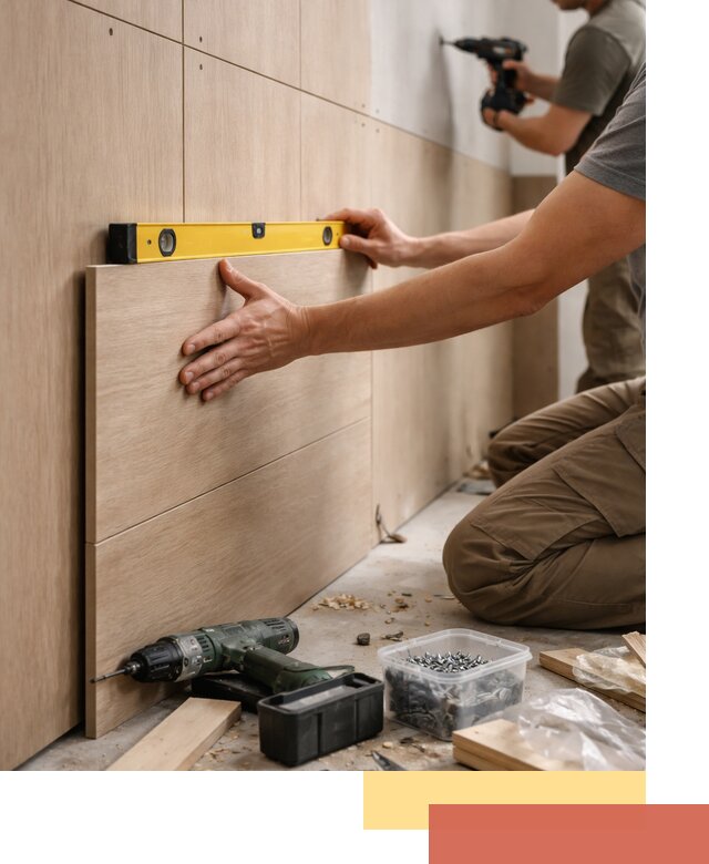 Профессиональный монтаж МДФ панелей на стены в Ступино