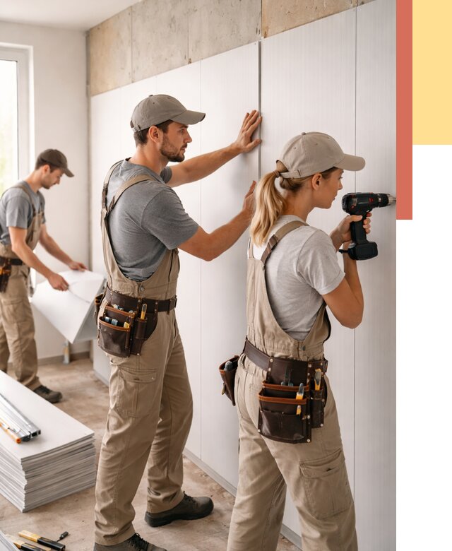 Монтаж ПВХ панелей на стены в Ступино от 468 руб/м2 — быстро и недорого | ОТДЕЛОЧНИК-Стп