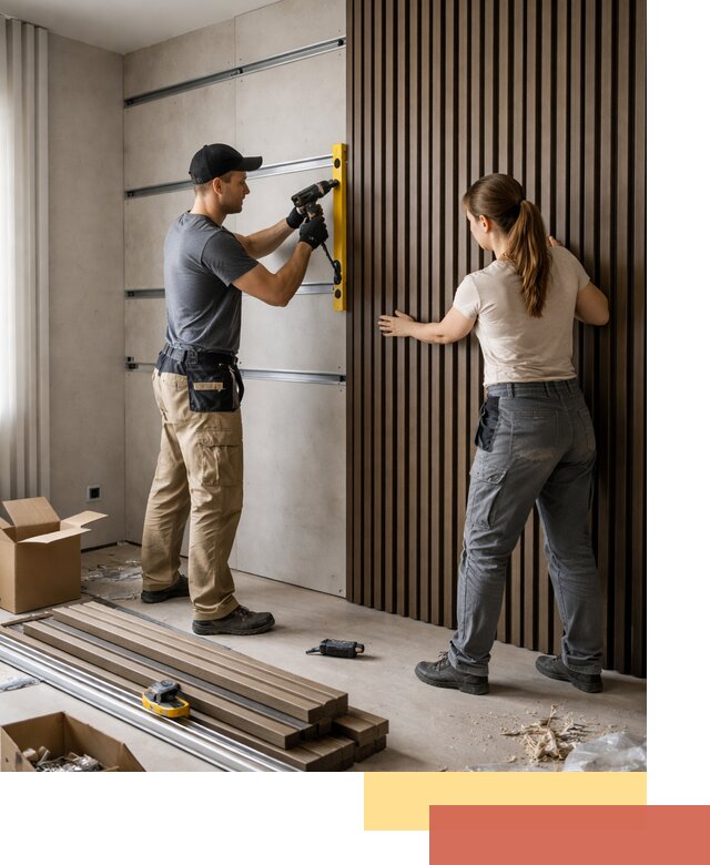 Монтаж реечных панелей на стены в Ступино