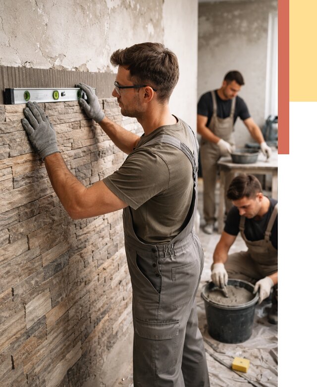 Монтаж искусственного камня в Ступино от 4677 руб. под ключ | ОТДЕЛОЧНИК-Стп