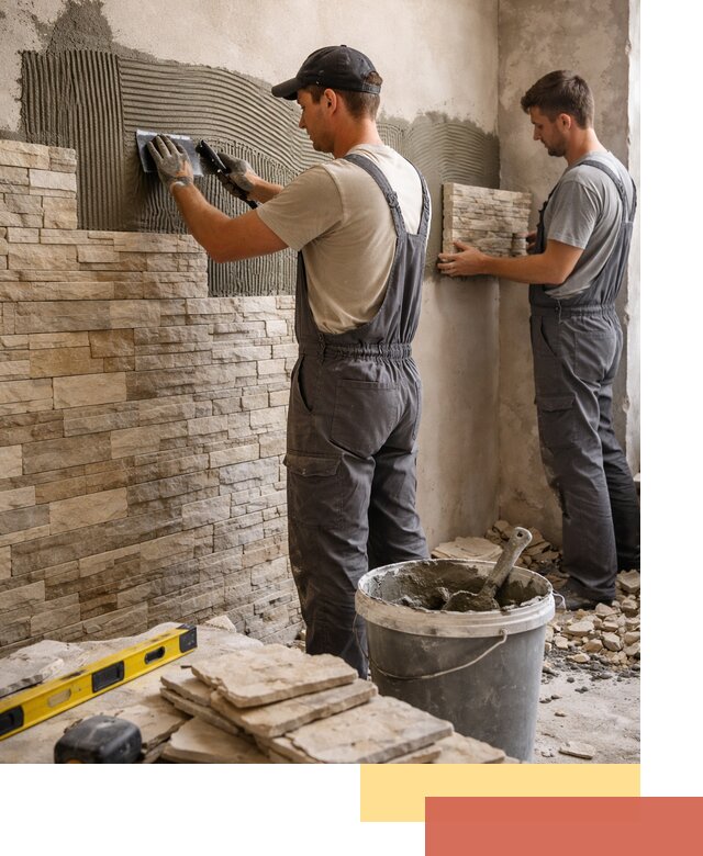 Монтаж искусственного камня в Ступино — облицовка стен и фасадов