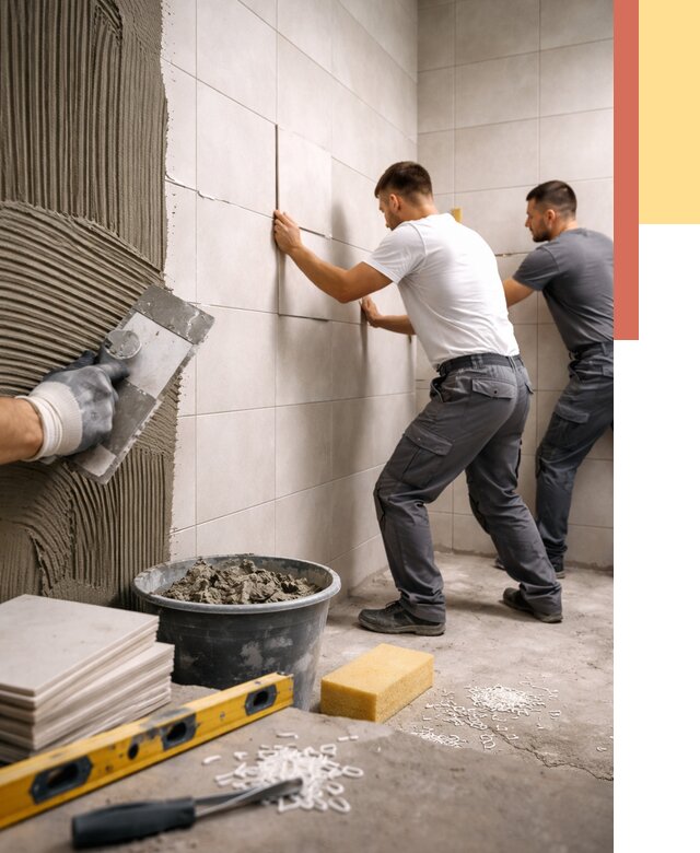 Укладка плитки на стены в Ступино от 883 руб. — качественно и недорого | ОТДЕЛОЧНИК-Стп