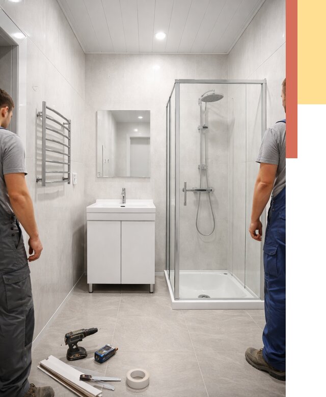 Отделка ванной комнаты панелями ПВХ в Ступино от 4677 руб. за м2 | ОТДЕЛОЧНИК-Стп