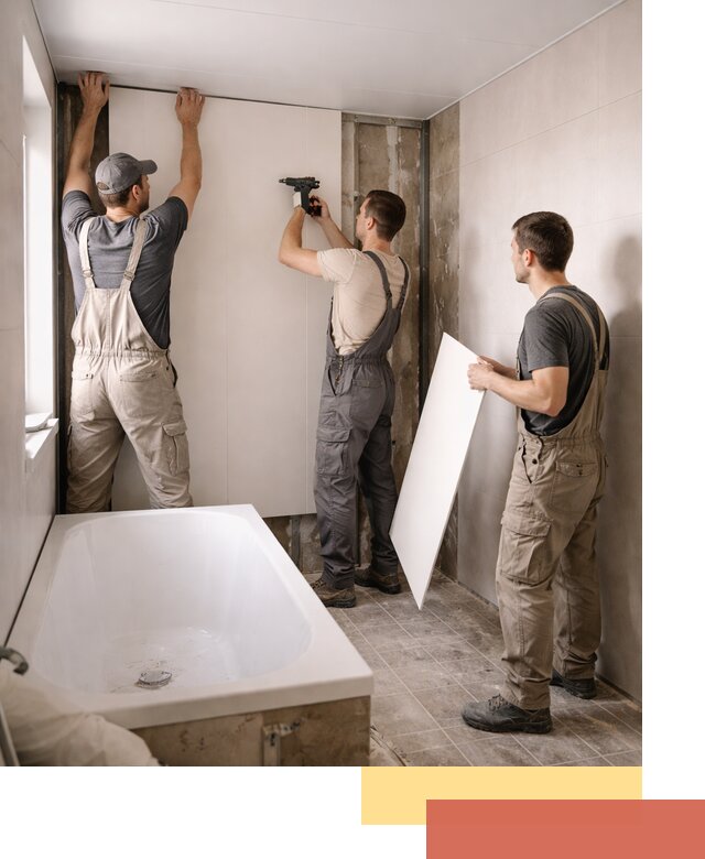 Отделка ванной панели ПВХ профессионально в Ступино