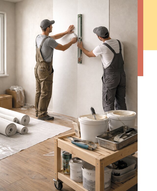 Поклейка стеклообоев в Ступино от 6756 руб. за м2 — быстро и недорого | ОТДЕЛОЧНИК-Стп