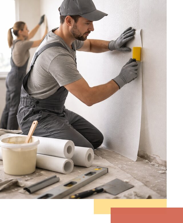 Поклейка стеклообоев профессионально в Ступино