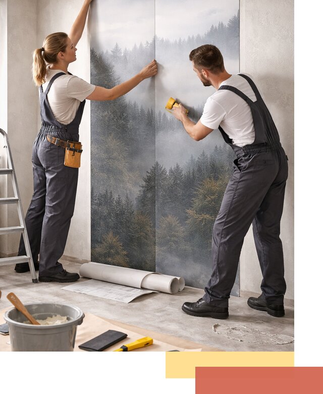 Поклейка фотообоев профессионально в Ступино под ключ