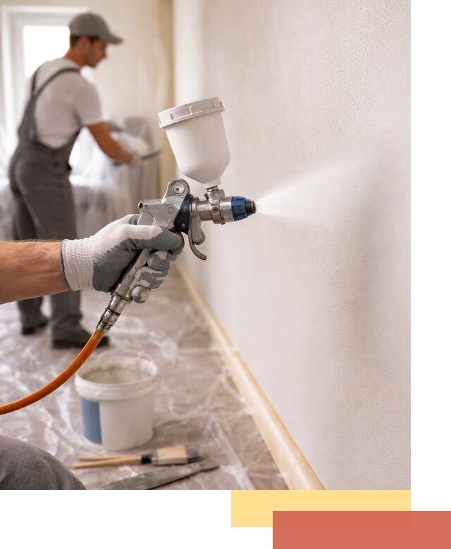 Покраска стен краскопультом в Ступино быстро и качественно