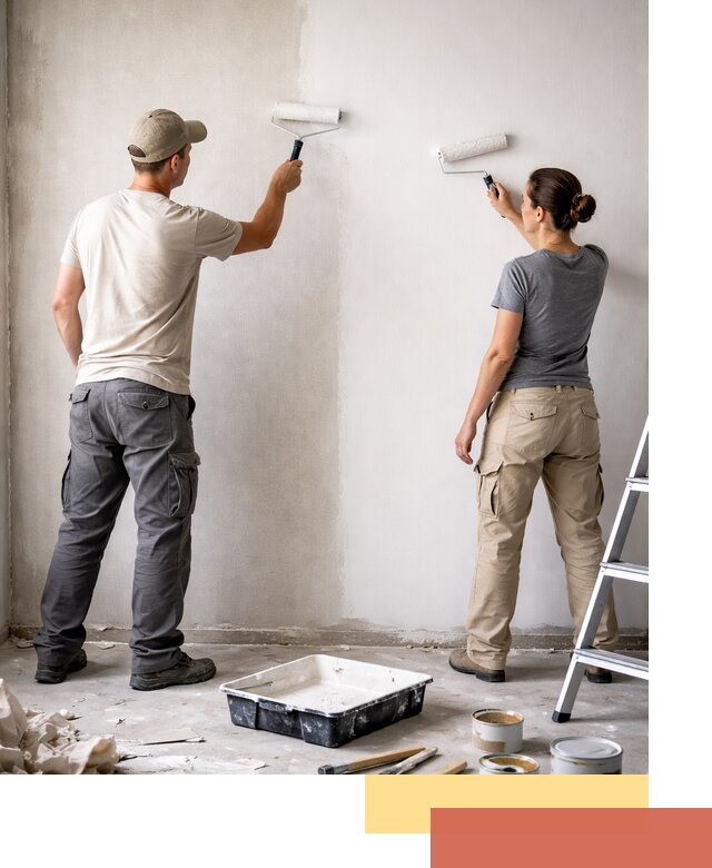 Окраска стен по стеклохолсту в Ступино качественно и долговечно