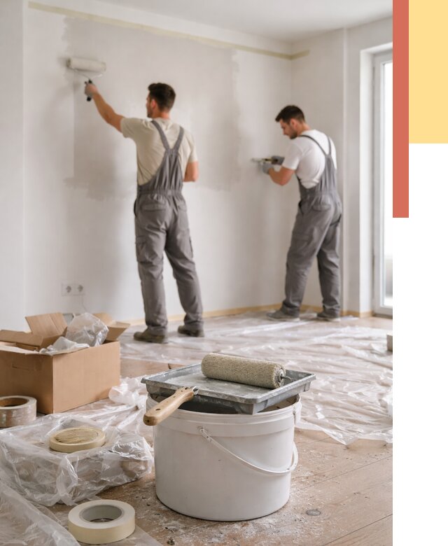 Покраска стен в квартире в Ступино от 2599 руб/м2 — быстро и недорого | ОТДЕЛОЧНИК-Стп