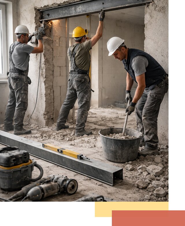 Создание проемов в стенах и несущих конструкциях в Ступино