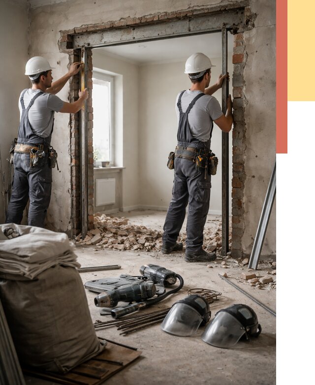 Расширение дверного проема в Ступино от 12993 руб. под ключ | ОТДЕЛОЧНИК-Стп