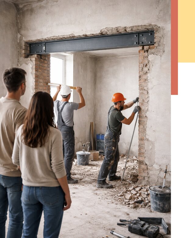 Усиление проема в стене в Ступино от 9874 руб. — усиление дверного проема металлоконструкцией | ОТДЕЛОЧНИК-Стп