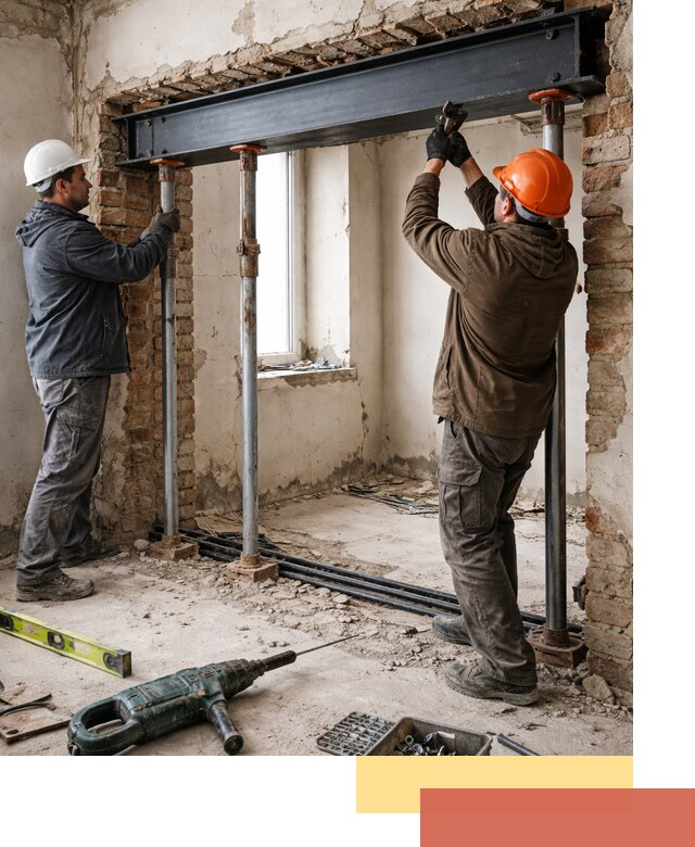 Усиление проема в стене в Ступино для расширения и безопасности