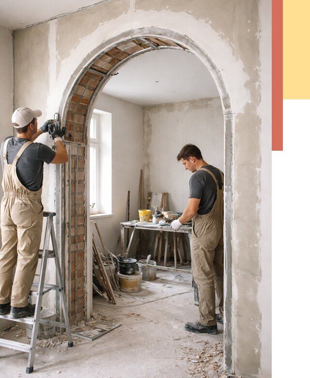 Устройство арочного проема в Ступино от 9874 руб. под ключ — быстро и недорого | ОТДЕЛОЧНИК-Стп