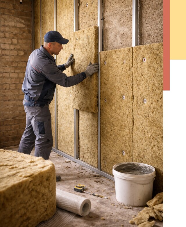 Утепление стен минватой в Ступино от 1403 руб./м2 — недорого и быстро | ОТДЕЛОЧНИК-Стп