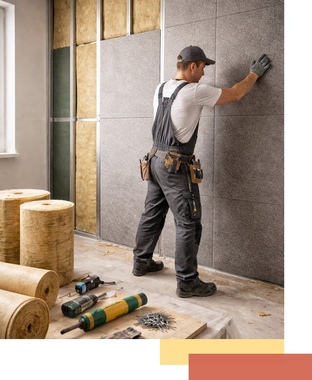 Профессиональная шумоизоляция стен в Ступино для квартиры и офиса