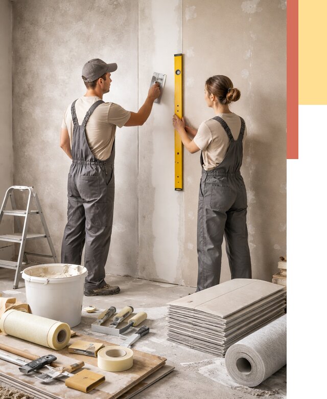 Отделка стен в Ступино от 1559 руб/м² — недорого, быстро, под ключ | ОТДЕЛОЧНИК-Стп