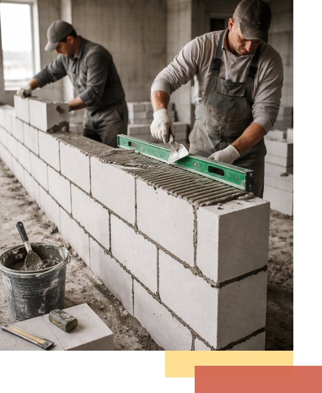 Кладка перегородок из газобетона в Ступино быстро и качественно