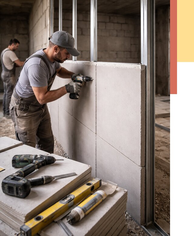 Кладка влагостойких перегородок ПГП в Ступино от 1247 руб. под ключ | ОТДЕЛОЧНИК-Стп