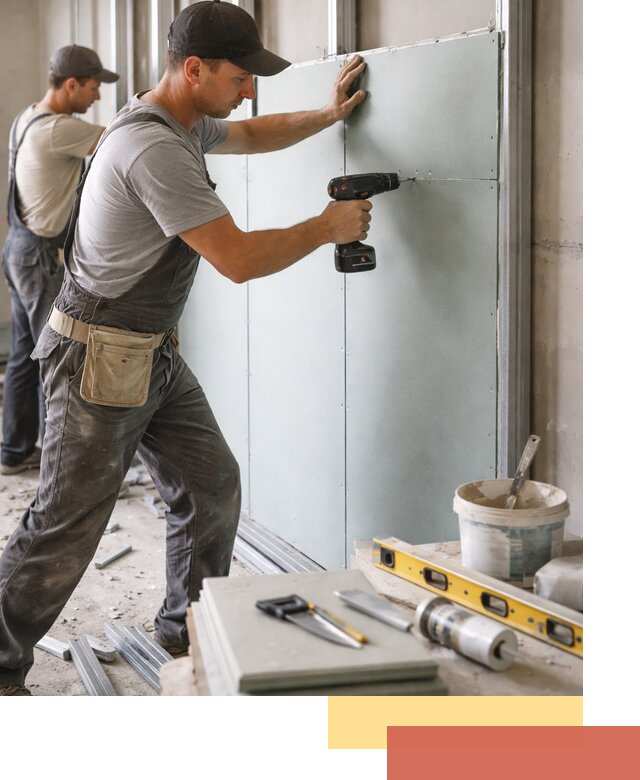 Кладка влагостойких перегородок ПГП в Ступино