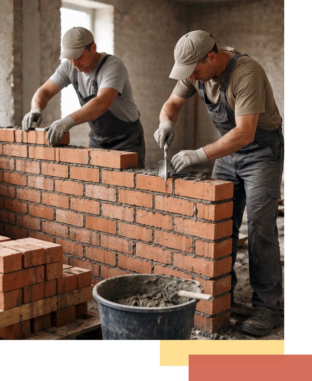 Кладка кирпичных перегородок под ключ в Ступино