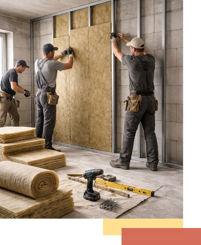 Шумоизоляция перегородок из блоков в Ступино — монтаж и защита шумоизоляцией