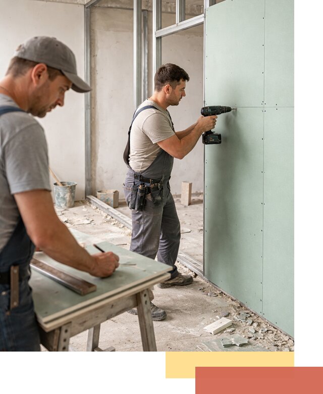 Перегородки из влагостойкого гипсокартона под ключ в Ступино