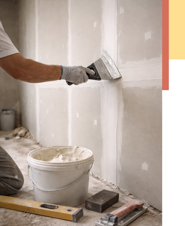 Шпаклевка перегородок из гипсокартона в Ступино от 2599 руб. — услуги ОТДЕЛОЧНИК-Стп