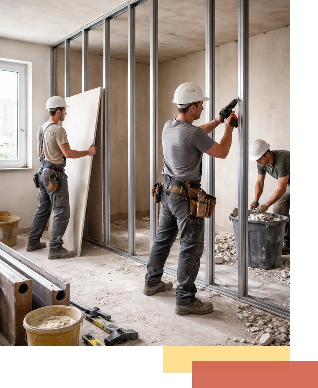 Перенос гипсокартонной перегородки в Ступино профессионально и быстро