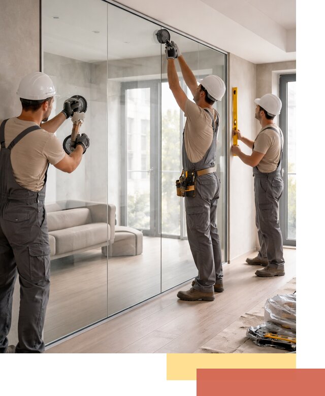 Перегородки из закаленного стекла в Ступино для офисов и квартир