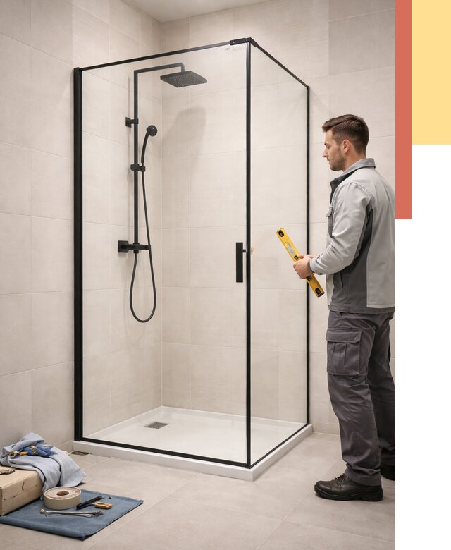 Стеклянные перегородки для душа в Ступино от 12993 руб. | Монтаж под ключ — ОТДЕЛОЧНИК-Стп